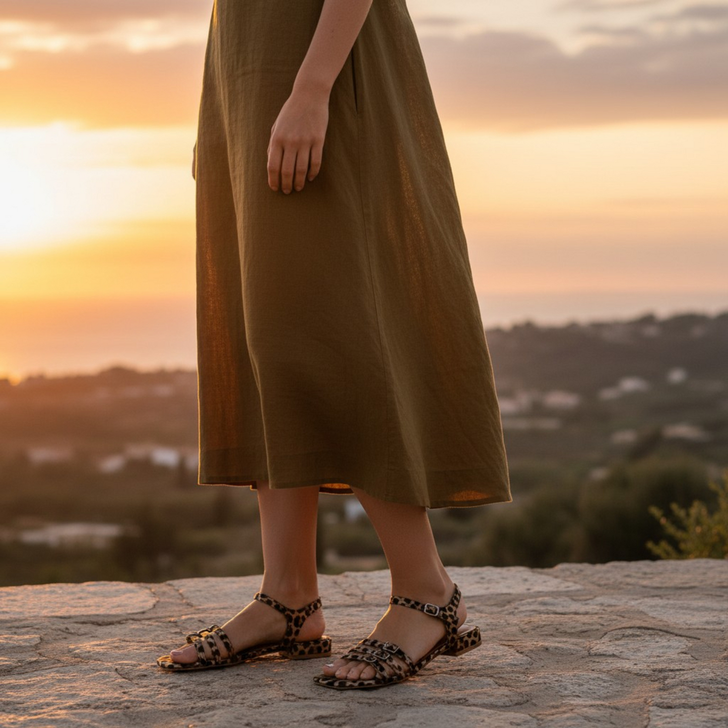 Sandalia Mujer Animal Print Sofie Detogni