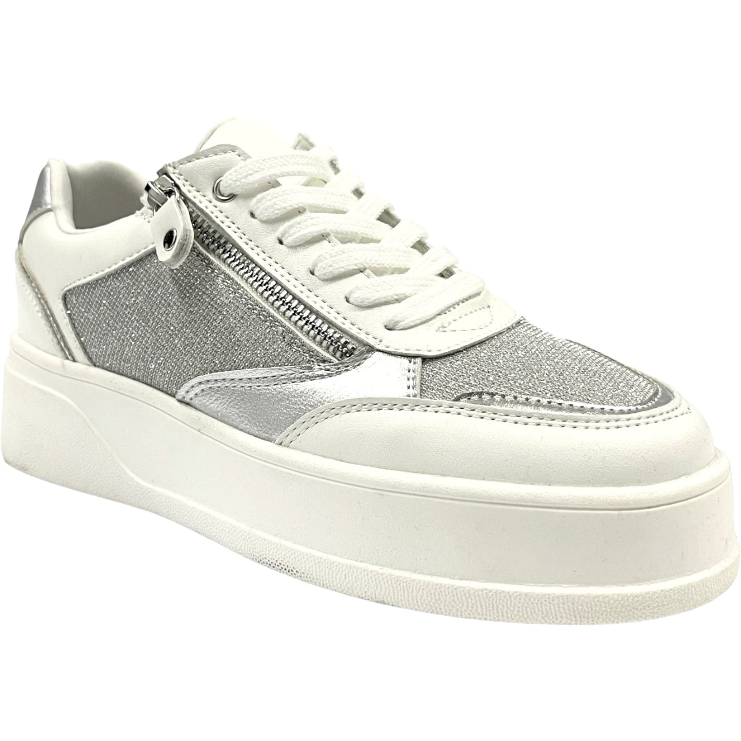 Zapatilla Mujer Plateado Metallic Detogni