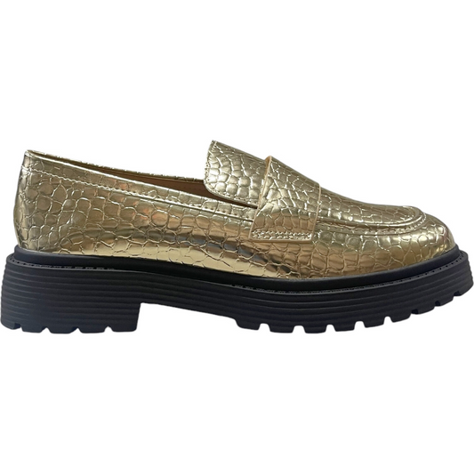 Mocasín Mujer Dorado Roxana Detogni