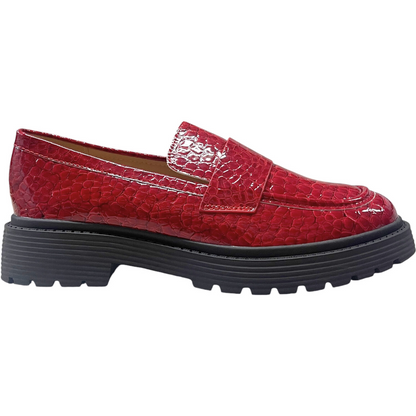 Mocasín Mujer Rojo Roxana Detogni