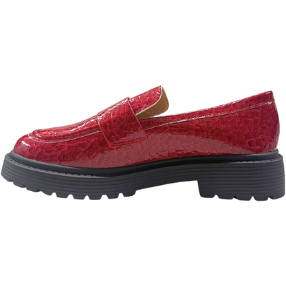 Mocasín Mujer Rojo Roxana Detogni