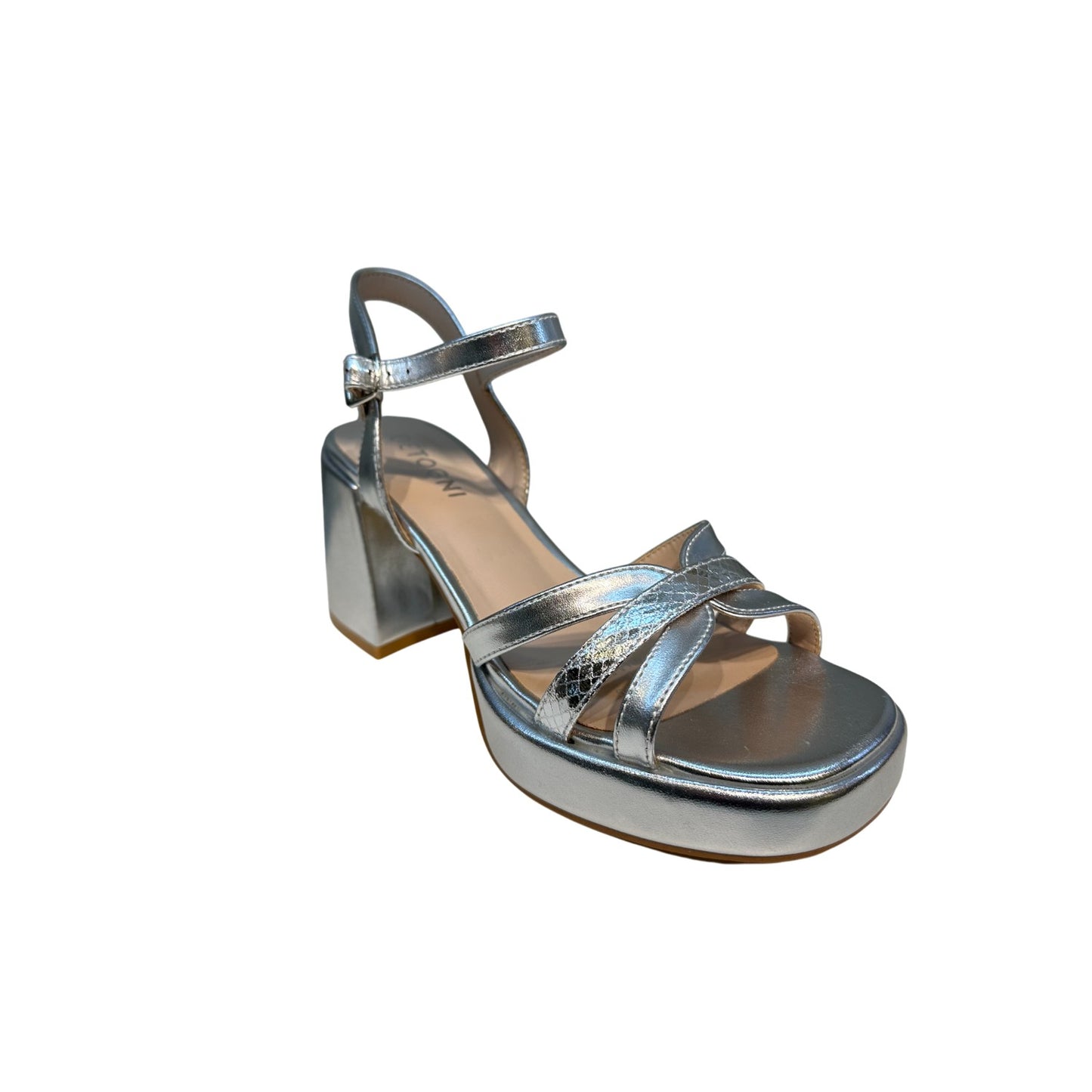 Sandalia Mujer Plateado Luci Detogni