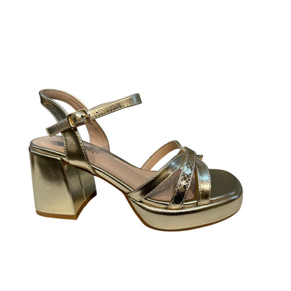 Sandalia Mujer Dorado Luci Detogni
